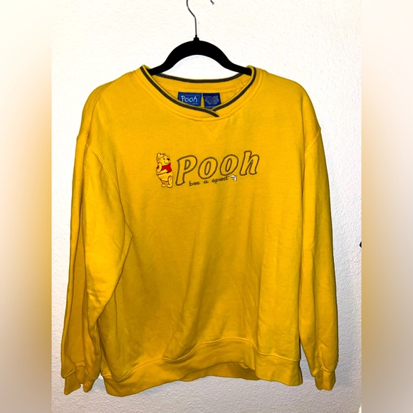 Disney Sweaters Vintage Yellow Winnie The Pooh Crew Neck Poshmark